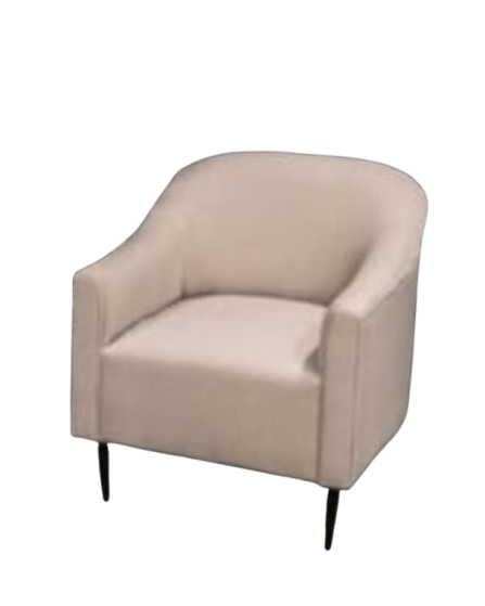 Modern Beige Fabric Armchair
